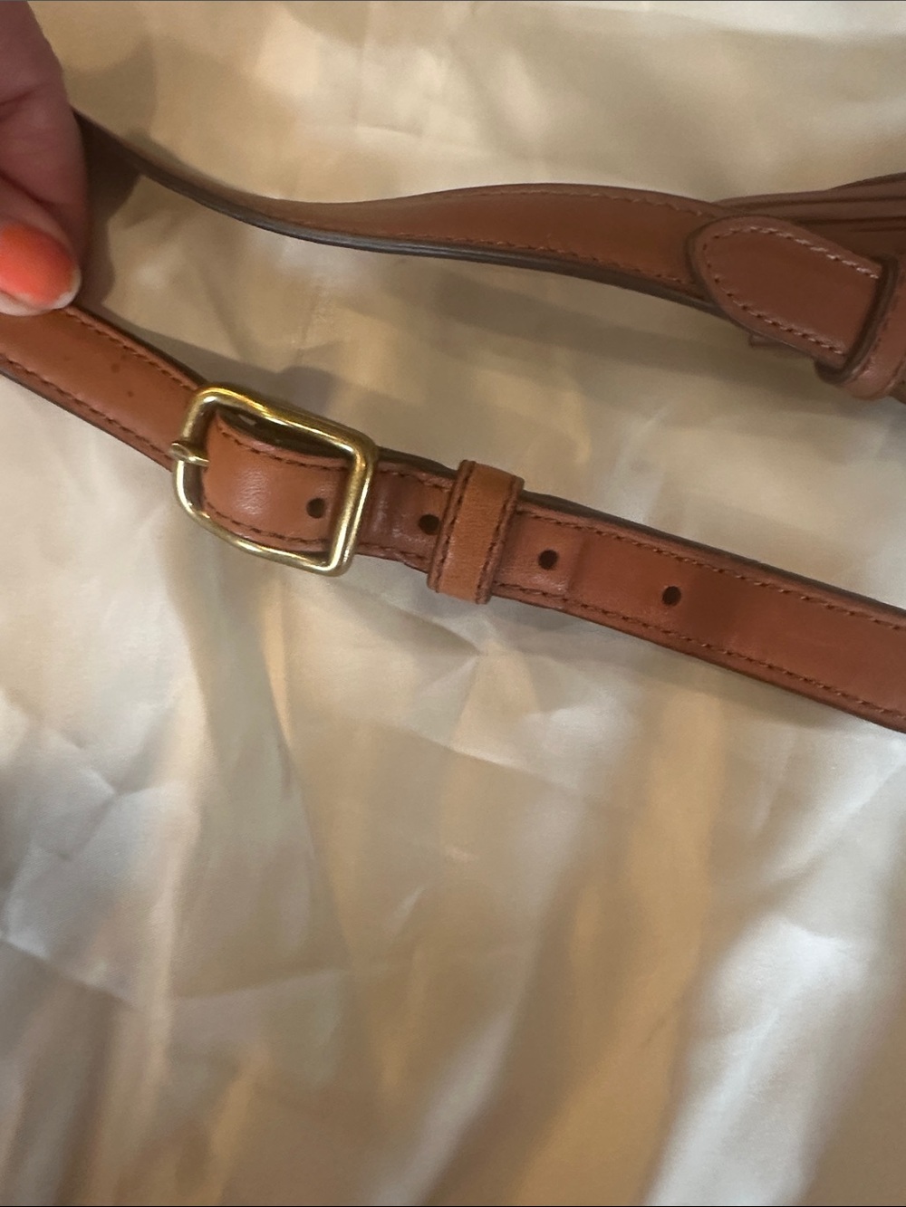 Coach Tan Leather Replacement Strap and Hangtags/Tassel for Mini Willis - Picture 5 of 6